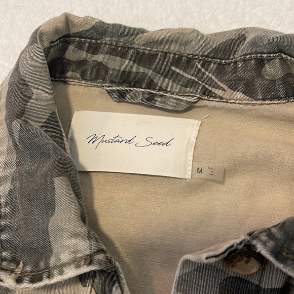 Army Print Button Down Utility Jacket - Picture 2 of 4